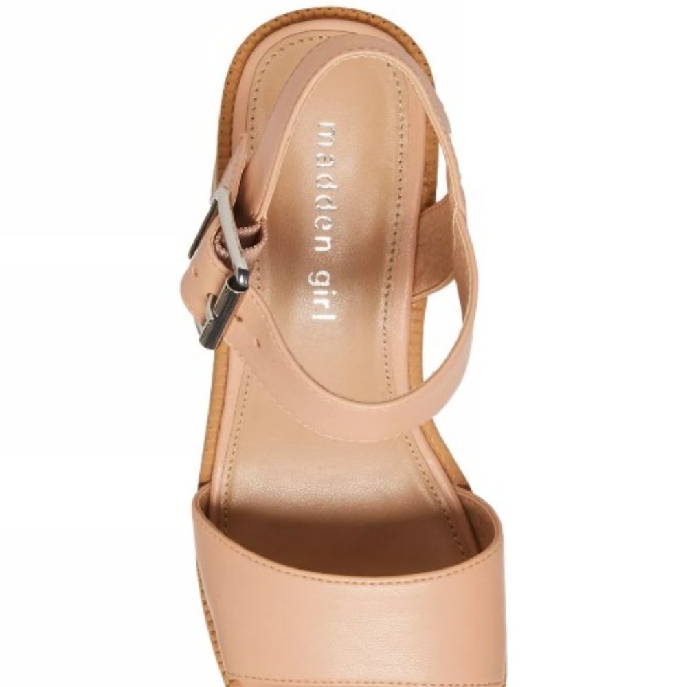 MADDEN GIRL Grandview Stacked Wooden Platform Sandals - Picture 4 of 7